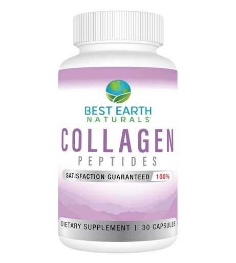 [BRSRMYYZAAPBG3DP] Best Earth Naturals Hydrolyzed Collagen Type I & III - Collagen Peptides Supplement for Women and Men to Support Hair, Skin, Nails, & Joints 30 Day Supply (30 Capsules)