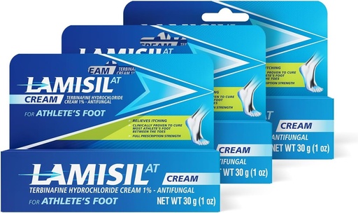 [BRSRAZD7CMBBM3DZ] Lamisil 1 Week Athlete’s Foot Treatment, Antifungal Cream with Terbinafine Hydrochloride 1%, Fast Symptom Relief & Prevents Recurrence, 1 oz (30 g) - 3PK