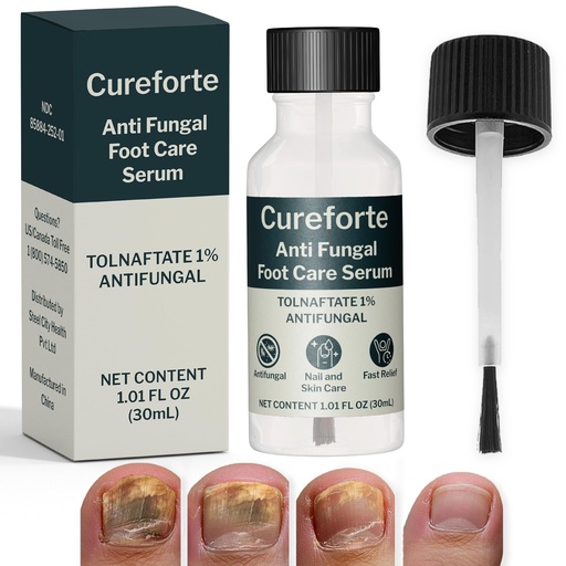 [BRSREHQ6CIFBYCY2] Anti-Fungal Foot & Finger Nails Fungus Treatment Maximum Strength Serum with Tolnaftate 1% – Fast Absorbing Athlete’s Foot & Fungal Skin Relief Solution – Non-Greasy Formula (30 mL)