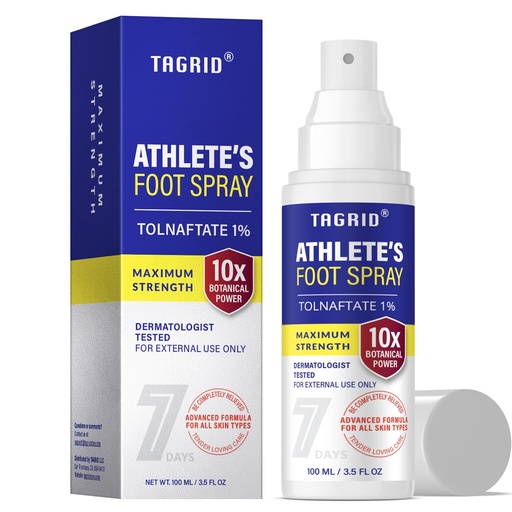 [BRSREGA5CIIBMD3J] TAGRID Athletes Foot Treatment: Maximum Strength Antifungal Spray for Athletes Foot Fungus Jock Itch Ringworm Treatment for Humans - Anti Itch Spray for Itchy Skin Relief (3.5 Fl Oz (Pack of 1))