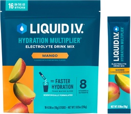 Liquid I.V.® Hydration Multiplier - Mango | Electrolyte Powder Drink Mix | 1 Pack (16 Servings)