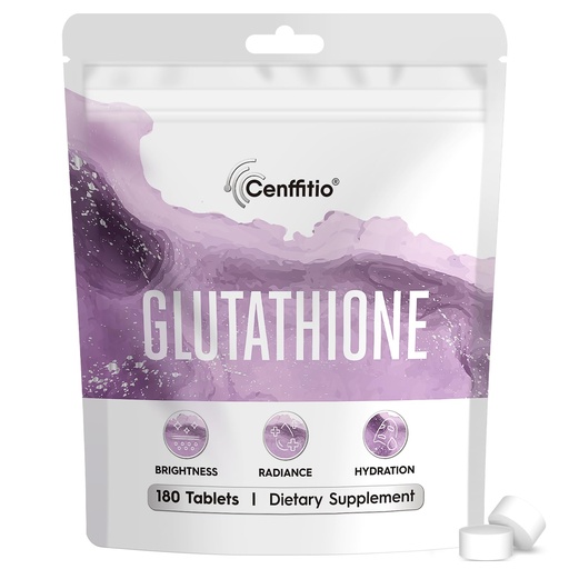 [BRSRGGQEPN5GE3IU] Glutathione Supplement – Formula with Vitamin C, Niacinamide, Licorice Extract, Collagen & Hyaluronic Acid - 360 Tablets