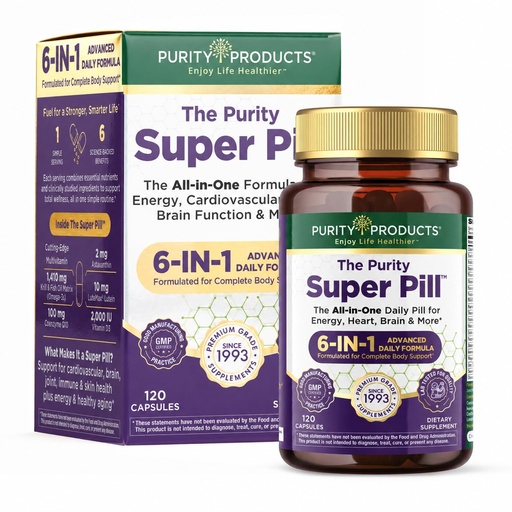 [BRSWGBANCUMB43TJ] Purity Products Purity Super Pill Newly Upgraded Elite Multi + Krill Oil + Fish Oil - Vitamins + Minerals, CoQ10, Lutein - Supports Healthy Brain, Joints, Heart + More - 120 Liquid Capsules