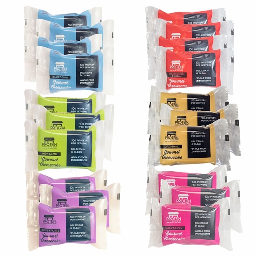 [BRSRGYA6A55GYE3U] Low Carb Protein Cheesecake Bars | High Protein, Gluten-Free, Clean Ingredients Snack Bars (12, Variety)