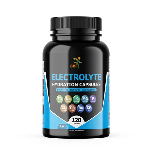 [BRSRGGQLBYHWAGT4] Electrolyte Capsules, Hydration Support, No Fillers, Magnesium, Potassium, Sodium & Chloride, Keto Friendly, Vegan, Made in USA, 120 Capsules