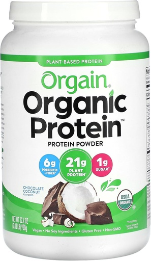 [BRSW2Y32PMIREFD3] Orgain Organic Vegan Protein Powder, Chocolate Coconut 2 lb