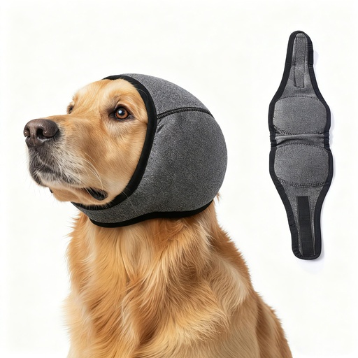[BRSRGEIHOANAY2YU] Dog Ear Muffs, No Flap Ear Wraps for Dogs Hematoma - Waterproof Elastic Ear Cover with Calming Hoodie