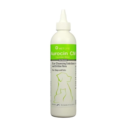 [BRSWGGADBMCRA3AU] Vet One Aurocin cm Ear Cleanser (Cucumber Melon) with Aloe 8oz