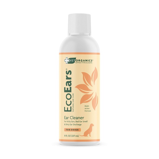 [BRSWI2QYDIPRQ2DU] EcoEars Dog Ear Cleaner – Natural Multi-Action Formula for Ear Infection, Bad Discharge & Odor – Removes Foreign Matter & Cleans Difficult Ears - 8fl oz.