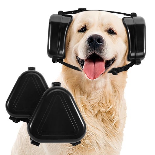 [BRSRGCQRCMIWADLD] Dog Ear Muffs Noise Protection, Noise Cancelling Headphones for Dogs, Ear Covers for Hearing Protection and Anxiety - Black
