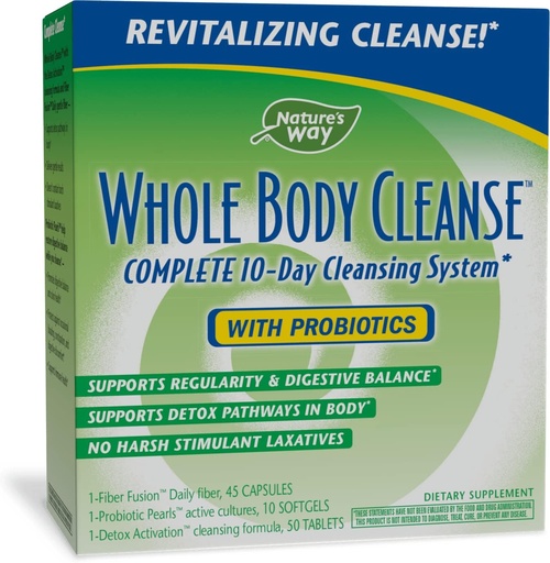 [BRSWIYTQAV5AMHD2] Enzymatic Therapy Whole Body Cleanse Complete, 10 Day Detox Cleansing System Kit med probiotika