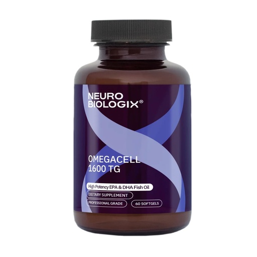 [BRSRABQLOB6QEELL] Neurobiologix OmegaCell 1600 TG, Omega 3 Fish Oil with EPA & DHA, Triglyceride Form for Absorption & Wellness Support, Non GMO, Omega 3 Supplement for Women and Men, Gluten Free, 60 Softgels