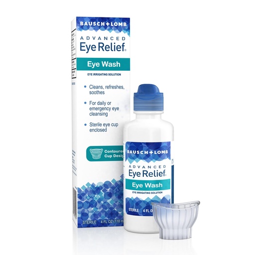 [BRSWIYQQBYFBMDQZ] Advanced Eye Relief Eye Wash from Bausch + Lomb, Eye Irrigating Solution, 4 Fl Oz