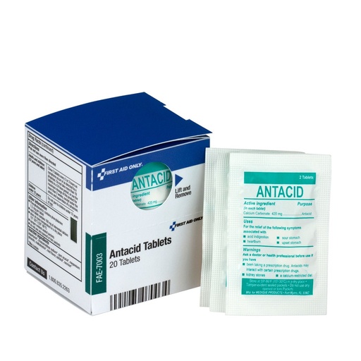 [BRSWGZYTCV7QK33D] First Aid Only FAE-7003 Smart Compliance Refill Antacid Packets