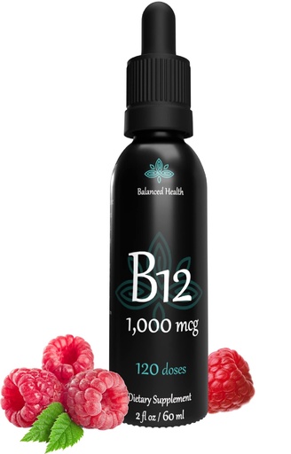 [BRSW2AI3DEJR43YY] B12 1,000 mcg, 2oz 120 Servings, Raspberry Flavor, Methylcobalamin Sublingual Drops
