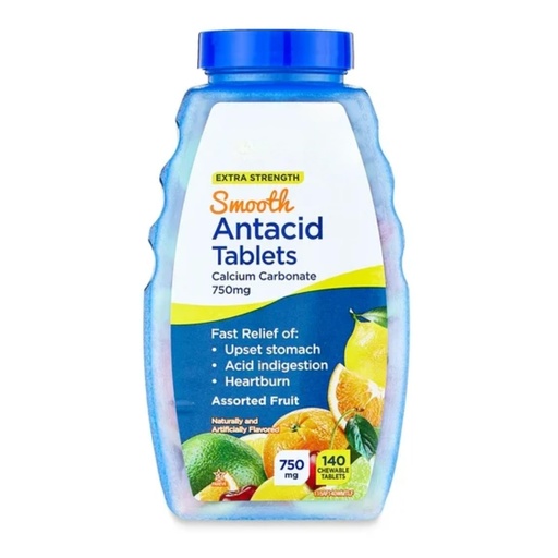 [BRSREFTRCJ4BY3AU] SEDLAV Extra Strength Smooth Antacid Assorted Fruit Chewable Tablets, 140 Count