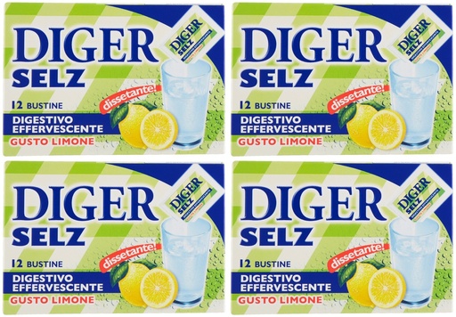 [BRSWKEAHCR5RMEL6] Effervescent Antacid Powder, Lemon Taste * 48 Sachets, 3.5 Grams Each * [ Italian Import ]