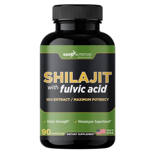 [BRSRACT6BABGKC3V] Gade Nutrition Pure Shilajit Capsules | Himalayan Shilajit with Fulvic Acid and Essential Minerals to Combat Fatigue | Veggie Capsules | Made in USA