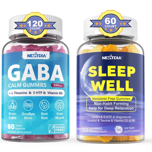 [BRSRAFIZBUARQDTL] Nextdia GABA Gummies,Melatonin Free Natural Sleep Gummies