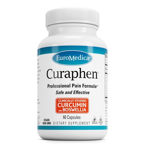 [BRSWIZQHCYGQM332] EuroMedica Curaphen - 60 Capsules - Professional Pain Formula - Potent Curcumin & Boswellia with DLPA & Nattokinase - Clinically-Studied Ingredients, Highly Absorbable - 60 Servings