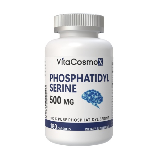 [BRSREZYZOR5GOGYY] Phosphatidylserine, 500mg, 180 Veggie Capsules - 90 Servings, Gluten Free, Non-GMO, and Vegetarian Friendly