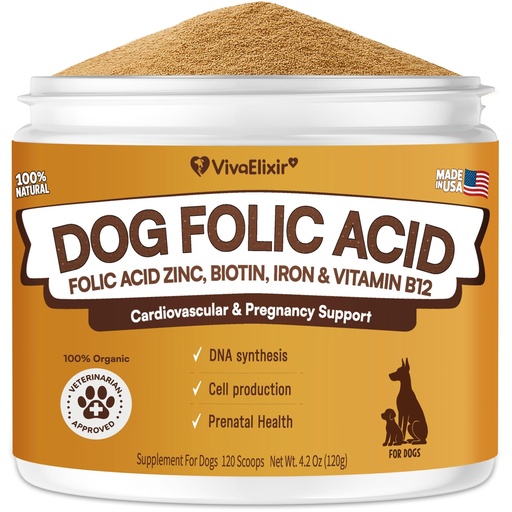 [BRSRECYHCMBWGFYV] Heart Support Supplement for Dogs Aids B12& Folate Circulatory Strength, Antioxidant Cardiovascular Support, Heart Muscle Function Support DNA Synthesis & Seeking Health Prenatal 4.2oz Powder