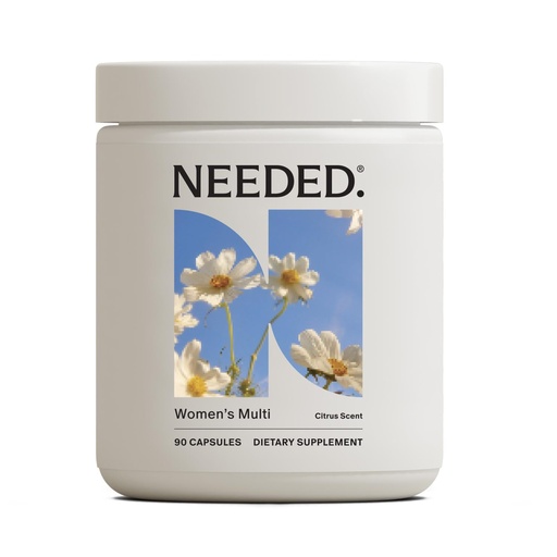 [BRSRACQFA4NQKF34] Needed. Multivitamin for Women with 23 Vitamins, Minerals and Antioxidants - Daily Womens Multivitamin - Vitamin B12, B6, D3, Choline, Calcium, Biotin, Magnesium, Folate and More, Citrus Scented