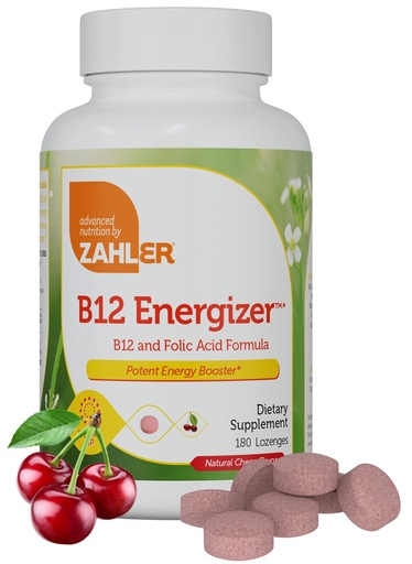 [BRSWGCYKCV4BYCTF] Zahler Energizer Vitamin B12-5000 mcg Vitamin B12 - Natural Cherry Flavor Dissolvable Lozenges - Kosher Gluten Free Non-GMO B12 Vitamins 5000 mcg, Energy Boost, Made in USA (180 Count)