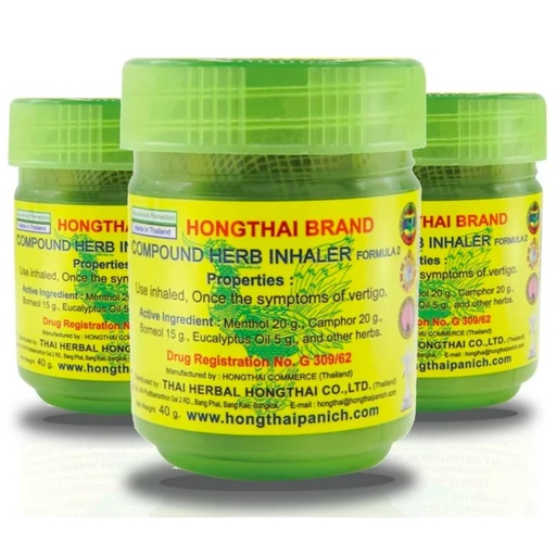 [BRSRGGQPAAFA4AI3] HONG THAI Traditional Thai Herbal Inhaler Pack of 3