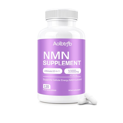 [BRSRGCA6OIBB4DI7] NMN Supplement - 10-in-1 with Nicotinamide Mononucleotide, Resveratrol, TMG & Quercetin & Glutathione, NAD+ Supplement Precursor, for Healthy Cellular, Aging, Energy, 120 Vegan Non-GMO Capsules