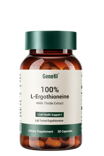 [BRSREAQ2OUFAKG3B] L-Ergothioneine + Milk Thistle Supplement - Clinically Studied Liver & Immune Support - 30mg 99.99% Pure Ergothioneine, Vegan, Antioxidants for Cellular Health - 30 Count