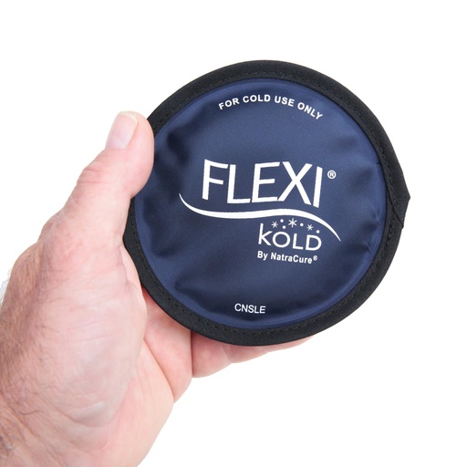 [BRSWYFQDAEBBMFI3] FlexiKold Gel Ice Pack Circles w/Straps (4 Pack) - Small Ice Packs, Reusable Ice Pack for Injuries, Ice Packs Reusable, Breastfeeding, Wisdom Teeth, Sinus Headaches - 6304-STRAP4PK by NatraCure