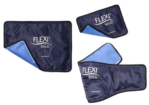 [BRSW2GQ2CNYBU2DF] FlexiKold Standard, Half Size and Neck with Straps Gel Ice Cold Packs with Straps - Sizes: Large, Small, and Neck