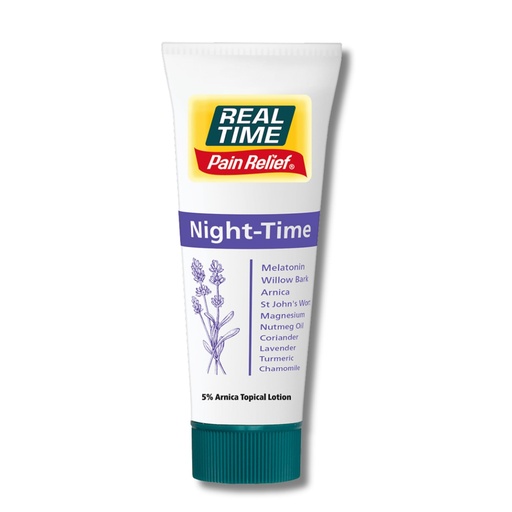 [BRSWGBLRCAFQYYDZ] Real Time Pain Relief Night-Time Cream - 3oz Tube | Sleep Aid with 21 Natural Ingredients | Relieves Joint and Muscle Discomfort for More Restful Sleep | Includes Melatonin, Lavender, Magnesium