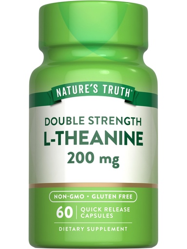 [BRSWICQBBAFQE2TG] Nature's Truth L Theanine | 200mg | 60 Quick Release Capsules | Non-GMO & Gluten Free Supplement