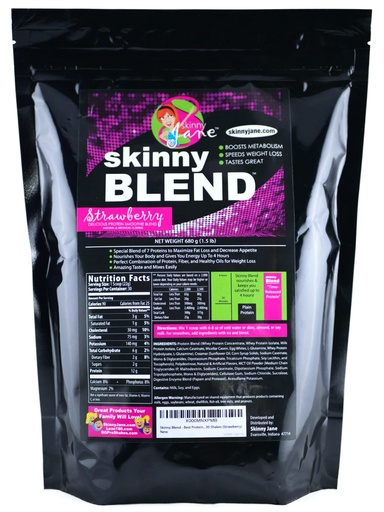 [BRSWIFAAOIOWIF3C] Skinny Blend – Whey Protein Shake Powder for Women – Low Carb, Keto Friendly Meal Replacement – Satisfies Hunger & Boosts Energy – Creamy Strawberry – 30 Shakes