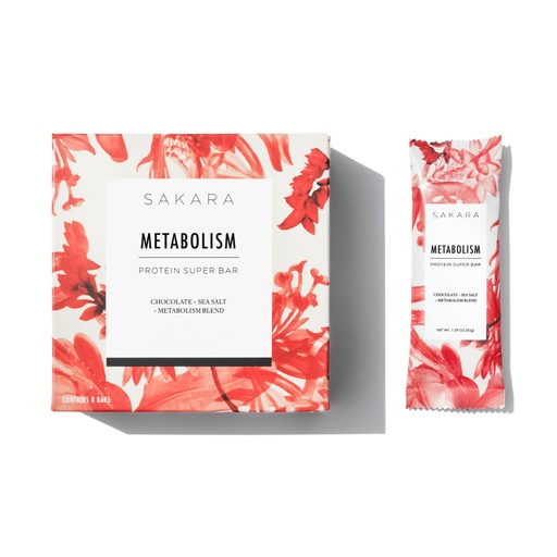 [BRSROBLQCN5R4AD2] SAKARA Metabolism Super Bar – Healthy, Nutritious Vegan Protein Bars, Clean Ingredients, Low Sugar, Gluten-Free, On-the-Go Snacks with 9g Fiber, Sea Salt, Chocolate, 12g Plant-Based Protein