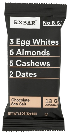 [BRSWGY3RDMMBA3T7] RxBar, Whole Food Protein Bar, Chocolate Sea-Salt, 1.8 oz