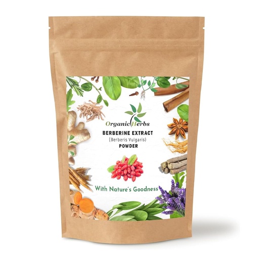 [BRSRYYLQAABA4EQV] Berberine Extract Powder | Pure Berberis Vulgaris Herbal Powder | Natural & Premium Quality | Fine Ground Powder for Daily Wellness | Non-GMO & Vegan | 100 Gram / 3.5 Oz
