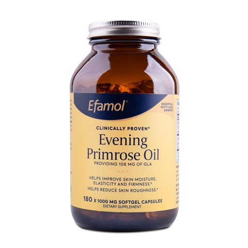 [BRSWIYI7DIMR6A3O] Efamol Pure Evening Primrose Oil - Natural Skin Supplement - Aids with Skin Firmness, Hydration, Wrinkles & Smoothness - with Omega-6 GLA - 180 Softgels