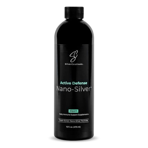 [BRSW2CT6CUCQ2A3A] Colloidal Silver w/Nano Technology - 32ppm 16oz - 8X More Effective - Natural Immune Support - Save the Sick Days - Ages 5 & Up - Outperforms Higher PPM Silvers - No Taste & Smell - 3rd Party Tested