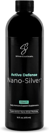 [BRSW2CT6CUCQ2A3A] Coloidal Silver w/Nano Technology - 32ppm 16oz - 8X 更有效 - 自然免疫支持 - 拯救病态日 - 年龄 5 & Up - 超标 PPM银 - 无味 & 气味 - 3rd party tested