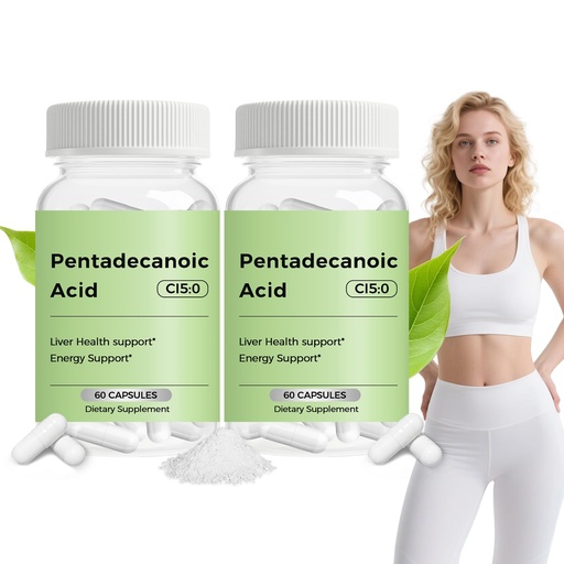 [BRSRGC33BUFQAG34] Pentadecanoic Acid, C15:0 Supplement, Supports Immune System Enhancement and Mitochondrial Health, Non-GMO - 60 Capsules (2PCS)