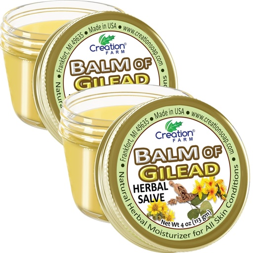 [BRSROBA5CMCR6YDP] Balm of Gilead Herbal Salve Jar 2 Pak Balsamo pomada herba calmar el Dolor Creation Farm