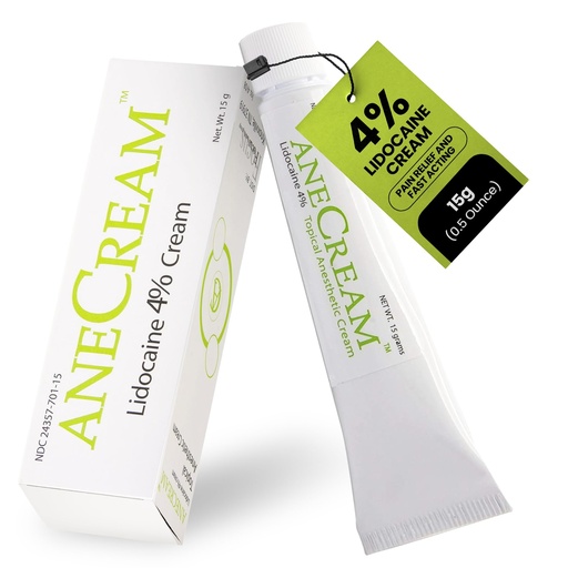 [BRSWIYY3PMHBMALU] AneCream 4% Lidocaine Cream - Topical Lidocaine Numbing Cream - Over-The-Counter Topical Numbing Cream for Itching, Minor Cuts & Scrapes, Bug Bite & Minor Sunburn (0.5 oz/ 15 g)