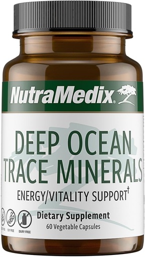 [BRSWGHDQPIIGA2TP] NutraMedix Deep Ocean Trace Minerals 1,000mg - Mineral & Energy Supplements - Magnesium, Zinc, Potassium, Boron, Phosphorus & Manganese - Electrolyte Support (60 Capsules)