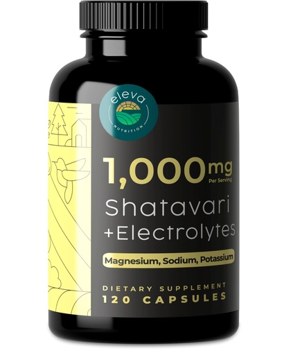 [BRSREZI6OYPAIHTU] Organic Shatavari Root Capsules - Supports Women's Hormonal Balance & Wellness - Enhanced with Electrolytes - Magnesium, Sodium, and Potassium - 120 Capsules