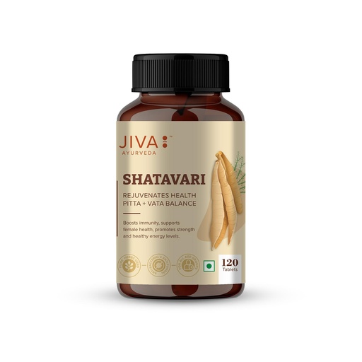 [BRSRAAL5CUPGGEL3] Jiva Shatavari Tablets 500gm | 100% Pure & Natural | Helps to Boost Immunity | Goodness of Shatavari, Babool, Maize & Starch | For Men & Women - 120 Tablets (Pack of 1)