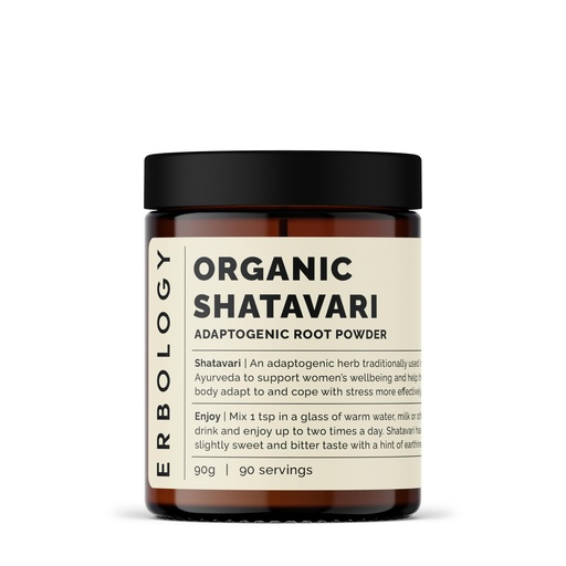 [BRSRA2YFCUMWOF3H] Erbology Organic Shatavari Powder 3.2 oz - 90 Servings - Sustainably Sourced Straight from Farm in India - Small Batch - Vegan - GMO-Free