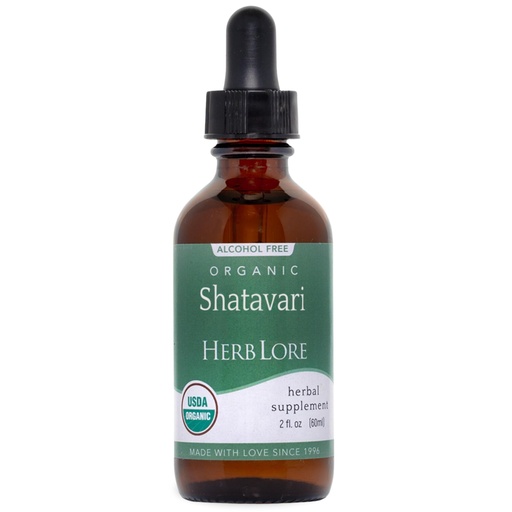 [BRSRAGL6CAPRGFLG] Herb Lore Organic Shatavari Root Extract Tincture - Liquid Shatavari Drops (Asparagus Racemosus) for Lactation and Wellness Support - Alcohol Free (2 fl oz)